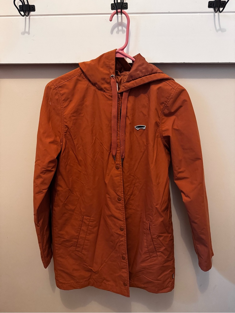 Vans Women's Rust Orange Hooded Trench Coat